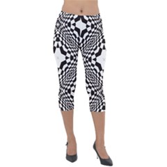 Tile Repeating Pattern Texture Lightweight Velour Capri Leggings  by Ndabl3x