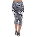 Tile Repeating Pattern Texture Lightweight Velour Capri Leggings  View2