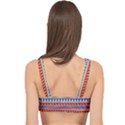 Christmas Color Stripes Pattern Cage Up Bikini Top View2