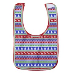 Christmas Color Stripes Pattern Baby Bib by Ndabl3x