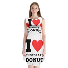 I Love Chocolate Donut Sleeveless Chiffon Dress   by ilovewhateva