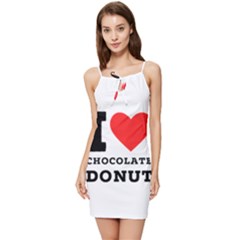 I Love Chocolate Donut Summer Tie Front Dress by ilovewhateva