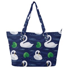 Swan Pattern Elegant Design Full Print Shoulder Bag by Vaneshart