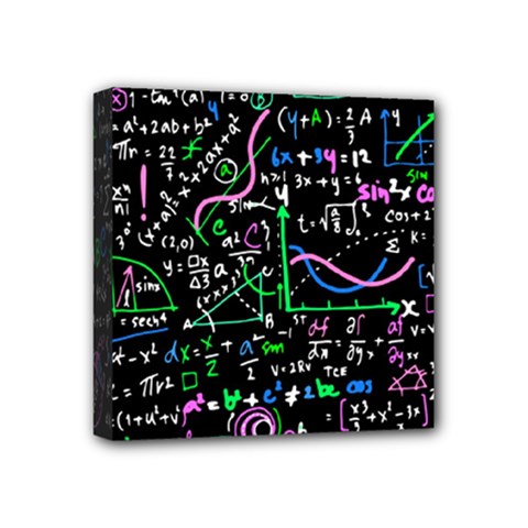 Math-linear-mathematics-education-circle-background Mini Canvas 4  X 4  (stretched) by Vaneshart
