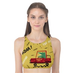 Childish-seamless-pattern-with-dino-driver Tank Bikini Top
