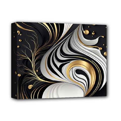 Pattern Gold Marble Deluxe Canvas 14  X 11  (stretched) by Vaneshop
