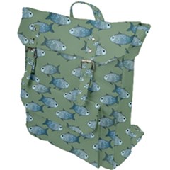 Fishes Pattern Background Theme Buckle Up Backpack by Vaneshop