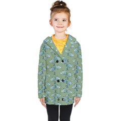 Fishes Pattern Background Theme Kids  Double Breasted Button Coat by Vaneshop