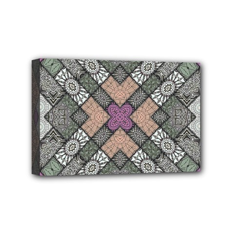 Mandala Decoration Floral Flower Mini Canvas 6  X 4  (stretched) by Vaneshop