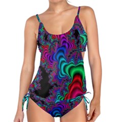 Abstract Piece Color Tankini Set by Vaneshop
