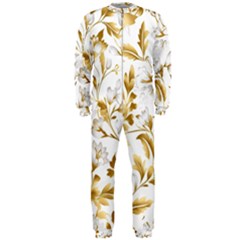 Flowers Gold Floral Onepiece Jumpsuit (men) by Vaneshop