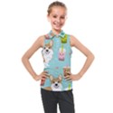 Welsh Corgi Boba Tea Bubble Cute Kawaii Dog Breed Kids  Sleeveless Polo Tee View1