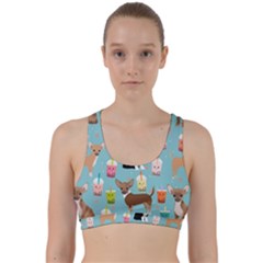 Chihuahua Bubble Kawaii Boba Tea Cute Dog Back Weave Sports Bra by Wav3s