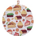 Seamless Pattern Hand Drawing Cartoon Dessert And Cake Round Trivet View1
