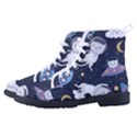 Space Cat Illustration Pattern Astronaut Men s High-Top Canvas Sneakers View2