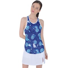 Cat Spacesuit Space Suit Astronaut Pattern Racer Back Mesh Tank Top by Wav3s