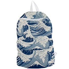 Japanese Wave Pattern Foldable Lightweight Backpack by Wav3s