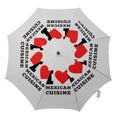 I Love Mexican Cuisine Hook Handle Umbrellas (small) by ilovewhateva