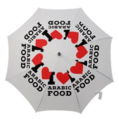I Love Arabic Food Hook Handle Umbrellas (small) by ilovewhateva