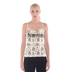 Beautiful Beauty Cartoon Cat Spaghetti Strap Top by Grandong