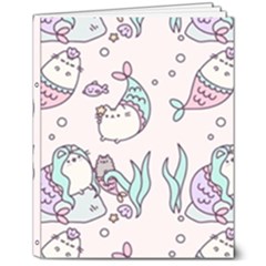 Cartoon Cat Cute Animal Design Drawing Illustration Kawaii 8  X 10  Hardcover Notebook by Grandong