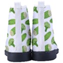 Vegetable Pattern With Composition Broccoli Kid s High-Top Canvas Sneakers View4