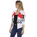 I love Mexican food Women s Draped Front 3/4 Sleeve Shawl Collar Jacket View2