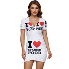 I Love Spanish Food Low Cut Cap Sleeve Mini Dress by ilovewhateva
