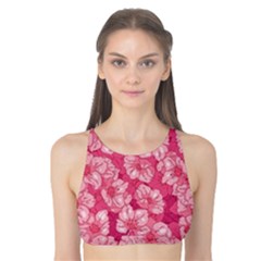 Cute Pink Sakura Flower Pattern Tank Bikini Top