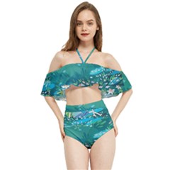Psychedelic Adventure Halter Flowy Bikini Set  by Cowasu