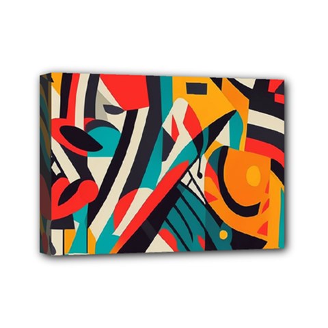 Colorful Abstract Mini Canvas 7  X 5  (stretched) by Jack14