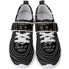Psychedelic Art Freedom Is A State Of Mind Trippy Quotes Men s Velcro Strap Shoes by Bangk1t