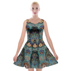 Saint Petersburg  Architecture Velvet Skater Dress by Bangk1t