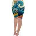 Waves Wave Ocean Sea Abstract Whimsical Abstract Art Cropped Leggings  View4