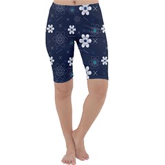 Flowers Pattern Pattern Flower Texture Cropped Leggings  by Ndabl3x