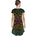 Circuit Hexagonal Geometric Pattern Background Pattern Cap Sleeve Nightdress View2