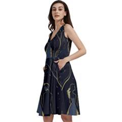 Love Romantic Couple In Love Sleeveless V-neck Skater Dress by Ndabl3x