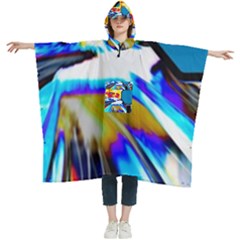 Stop Retro Abstract Stop Sign Blur Women s Hooded Rain Ponchos by Ndabl3x