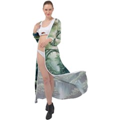 River Forest Wood Nature Maxi Chiffon Beach Wrap by Ndabl3x