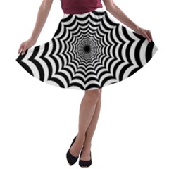 Spider Web Hypnotic A-line Skater Skirt by Amaryn4rt