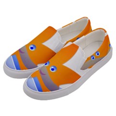 Beach Sea Shell Swimming Men s Canvas Slip Ons by Amaryn4rt