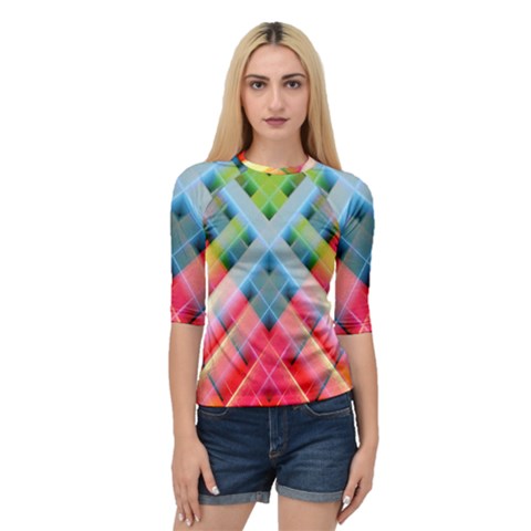 Graphics Colorful Colors Wallpaper Graphic Design Quarter Sleeve Raglan Tee by Amaryn4rt