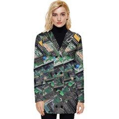 Computer Ram Tech - Button Up Hooded Coat  by Amaryn4rt