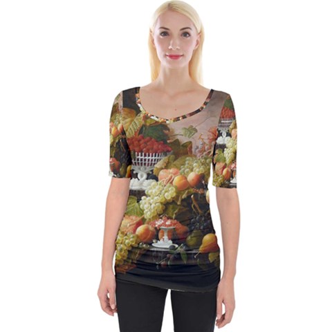 Abundance Of Fruit Severin Roesen Wide Neckline Tee by Amaryn4rt