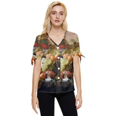 Abundance Of Fruit Severin Roesen Bow Sleeve Button Up Top by Amaryn4rt
