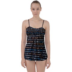 Close Up Code Coding Computer Babydoll Tankini Set by Amaryn4rt