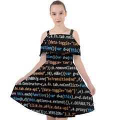 Close Up Code Coding Computer Cut Out Shoulders Chiffon Dress by Amaryn4rt