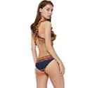 Pattern Ornaments Africa Safari Summer Graphic Low Cut Ruffle Edge Bikini Set View3