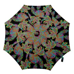 Autumn Pattern Dried Leaves Hook Handle Umbrellas (small) by Simbadda