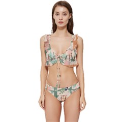 Kids Animals & Jungle Friends Low Cut Ruffle Edge Bikini Set by Ravend